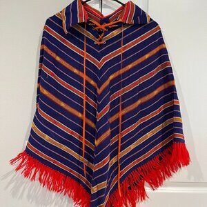 Poncho | One Size Fits Most | Purple and Red